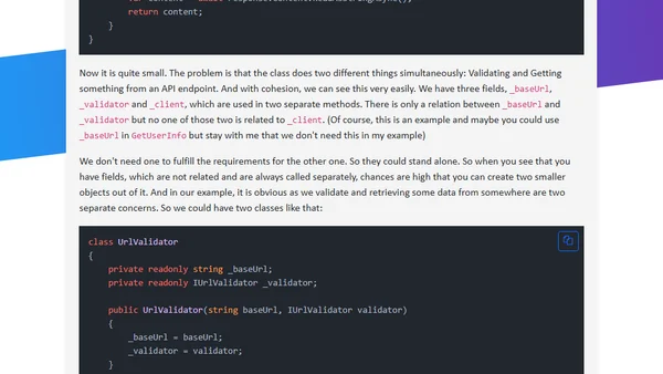 Cohesion - An indicator for refactoring