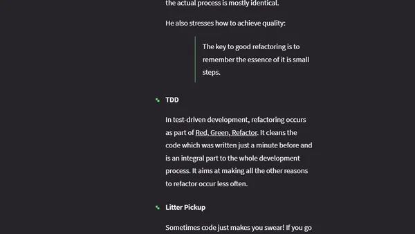 Impulse: "Workflows of Refactoring"