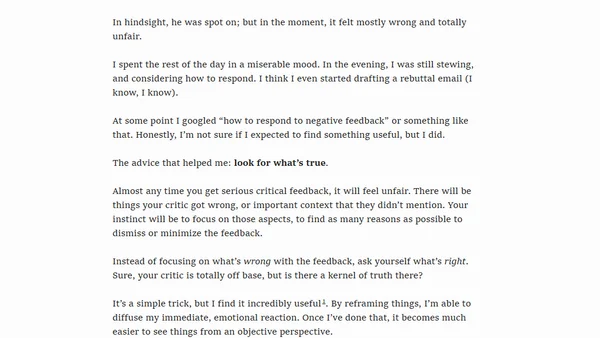 Look for what's true