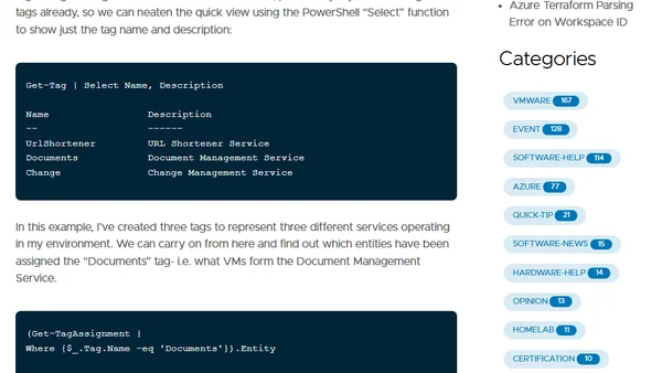 Exploring Tags and PowerCLI