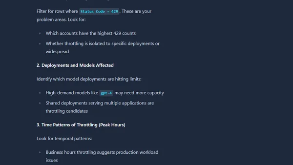 Diagnose Azure OpenAI Throttling with azqr