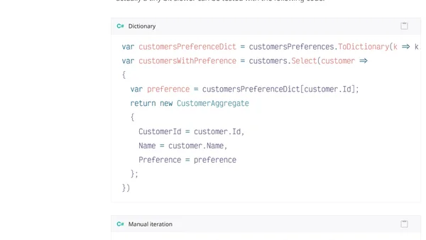 Make your C# applications faster with LINQ joins