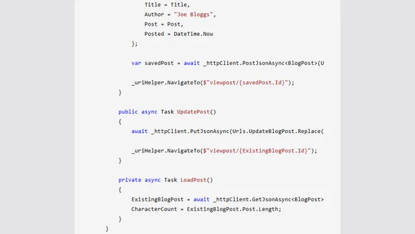 Building a blogging app with Blazor: Editing & Deleting Posts