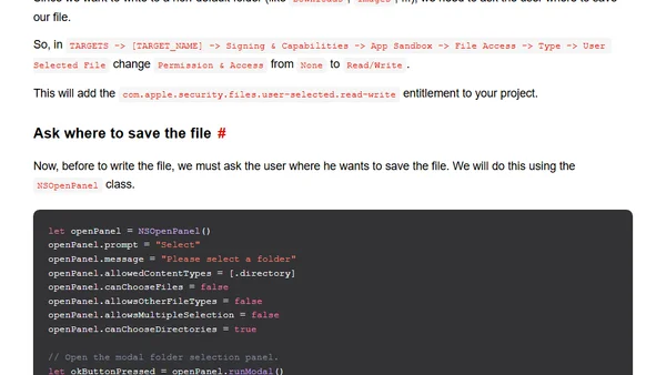 Read and Write Data in a Sandboxed App (Part 1)