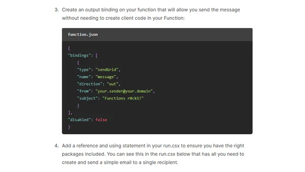 Azure Functions: Send email using SendGrid