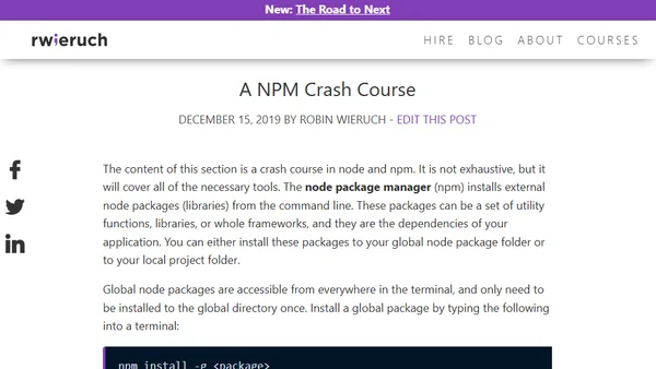 A NPM Crash Course