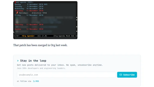 Org-mode and holidays
