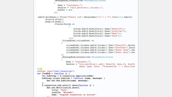ASP.NET SignalR and Ext.NET MessageBus