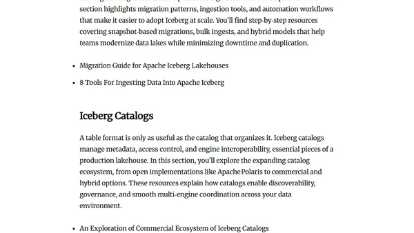 2025-2026 Guide to Learning about Apache Iceberg, Data Lakehouse & Agentic AI