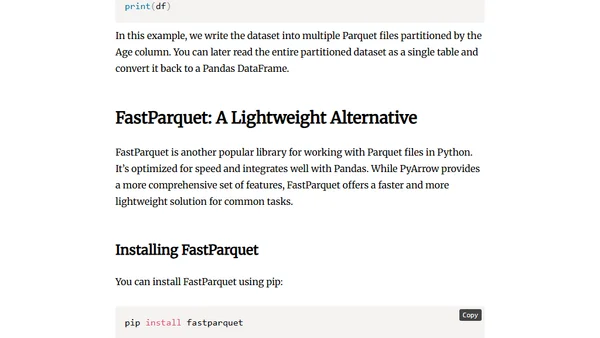 All About  Parquet Part 08 - Reading and Writing Parquet Files in Python