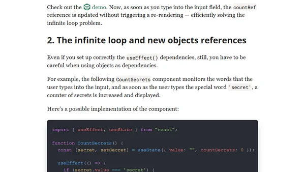 How to Solve the Infinite Loop of React.useEffect()