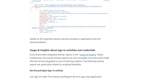 Microsoft Entra Workload ID - Lifecycle Management and Operational Monitoring
