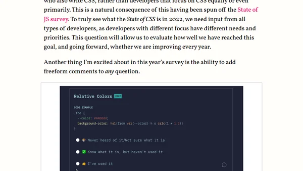 State of CSS 2022 now open!
