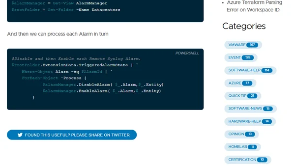 Clear vSphere Alarms with PowerCLI