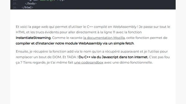 Comprendre WebAssembly en 5 minutes