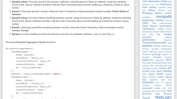 MongoDB Graph Query Example, Inspired by Designing Data-Intensive Applications Book