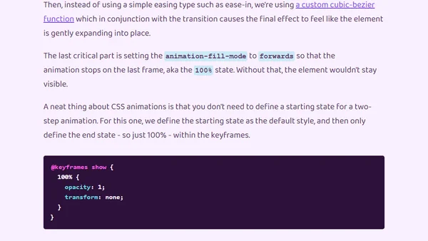 CSS Quick Tip: Animating in a newly added element