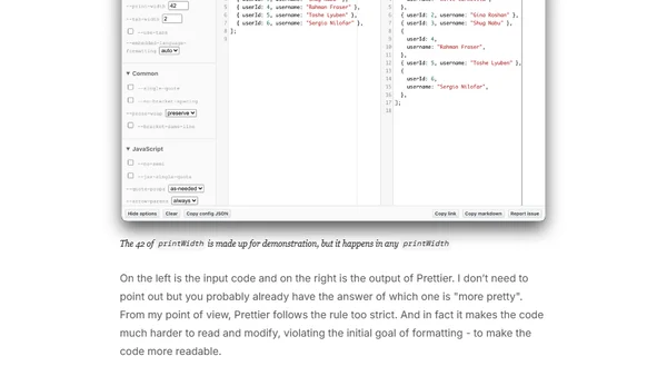 Why I don't use Prettier