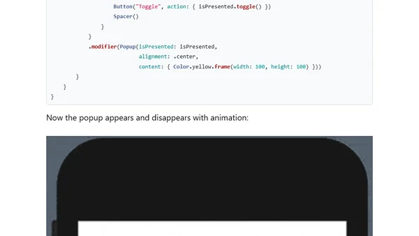 Custom Popup in SwiftUI