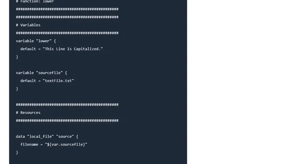 Terraform - FotD - lower()