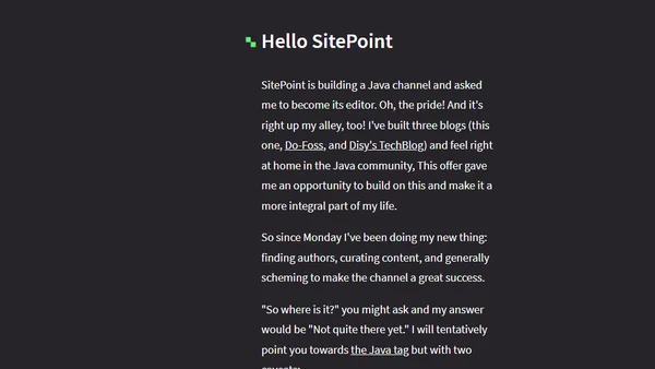 Goodbye Disy, Hello SitePoint
