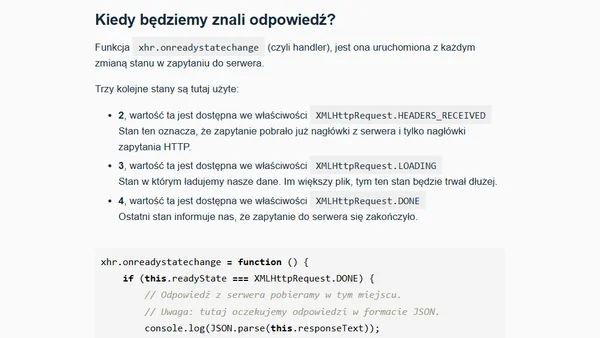 XMLHttpRequest, czyli natywny AJAX