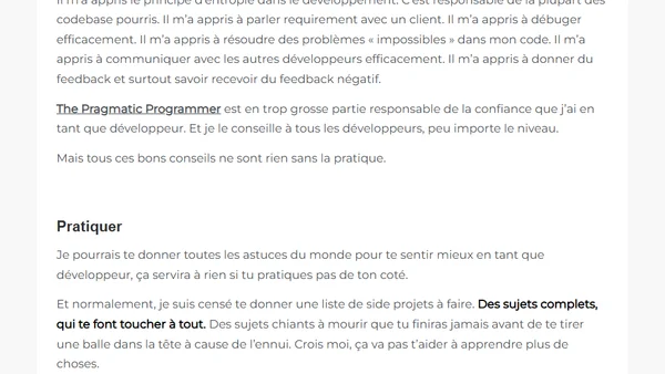 Devenir plus confiant en tant que développeur