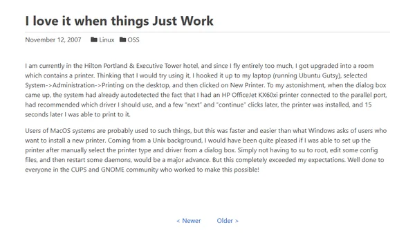 I love it when things Just Work