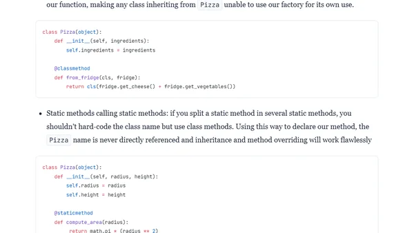 The definitive guide on how to use static, class or abstract methods in Python