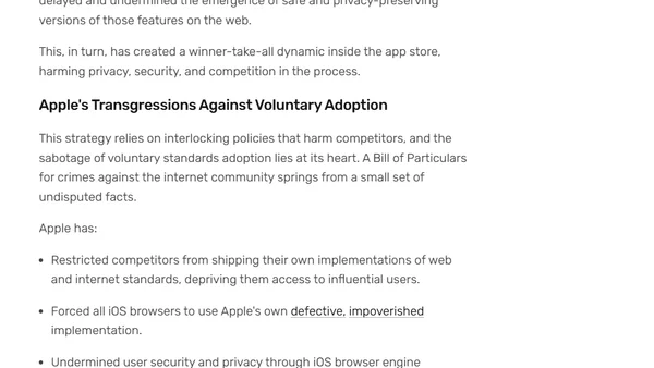 Apple's Assault on Standards