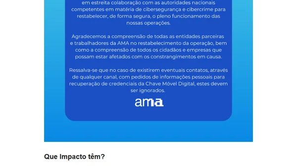 AMA Alvo de Ciberataque