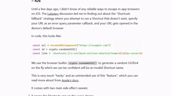 HOWTO: Escape In-App Browsers on Android & iOS