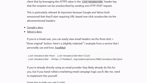 The `List-Unsubscribe-Post` Email Header