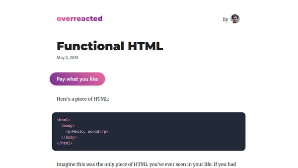Functional HTML