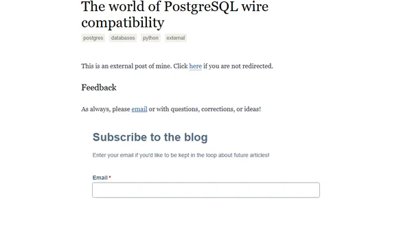 The world of PostgreSQL wire compatibility