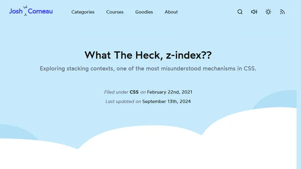 What The Heck, z-index??