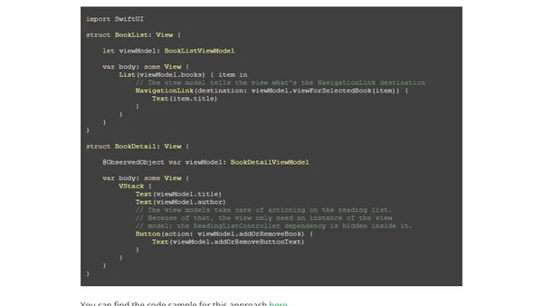 Dependency Injection in SwiftUI