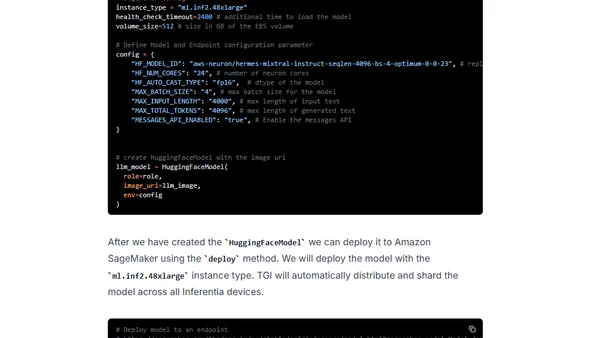Deploy Mixtral 8x7B on AWS Inferentia2 with Hugging Face Optimum