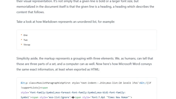 Word versus Markdown: more than mere semantics