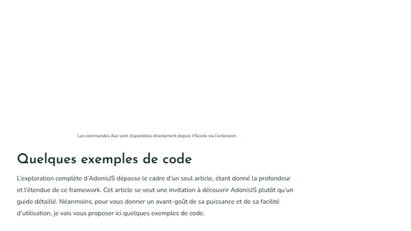 À la découverte de…AdonisJS