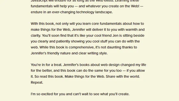 Foreword to Learning Web Design by Jennifer Robbins
