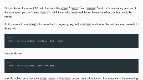 Quick Tip: You Might Not Need Calc()