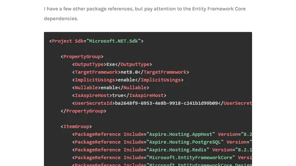 Add EF Core Migrations to .NET Aspire Solutions