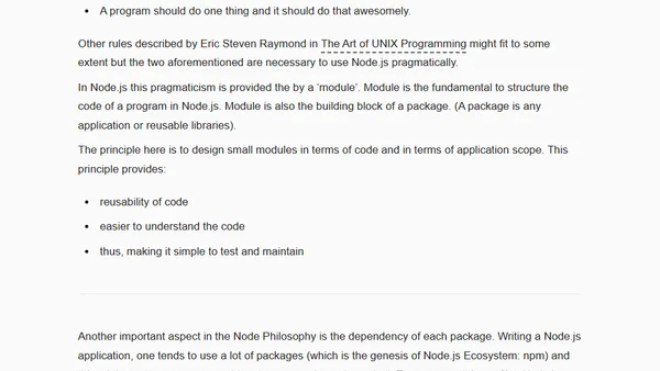 The Node way - Philosophy of a Platform
