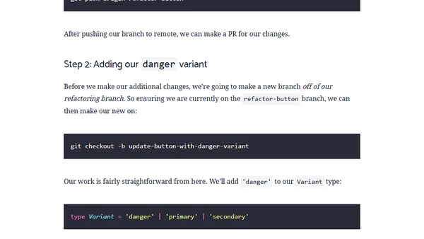 My <code>git</code> Workflow for Refactoring