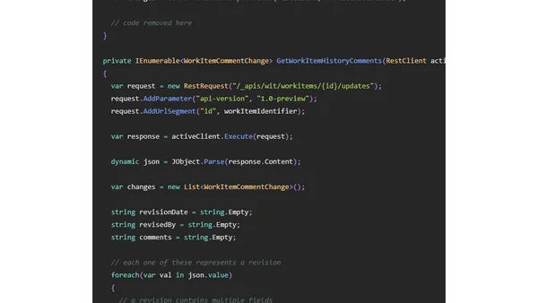Retrieve Work Item Discussion History using Visual Studio Online's REST API