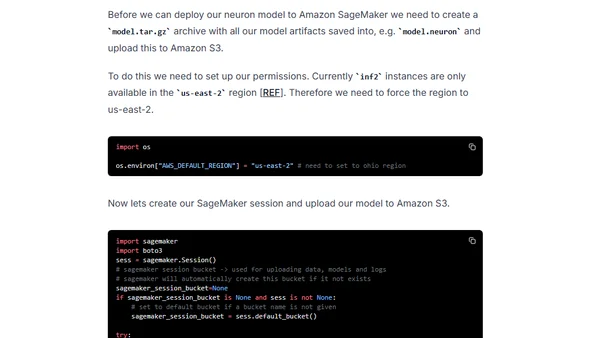 Deploy Embedding Models on AWS inferentia2 with Amazon SageMaker