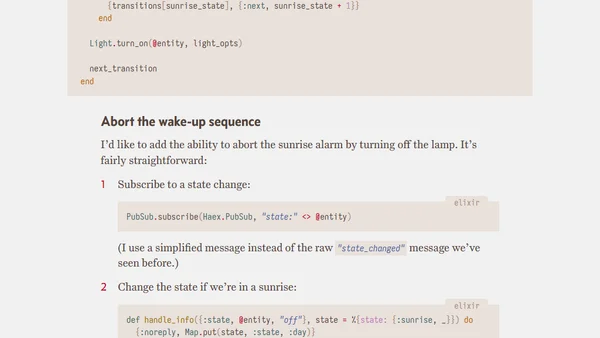 Writing Home Assistant automations using Genservers in Elixir