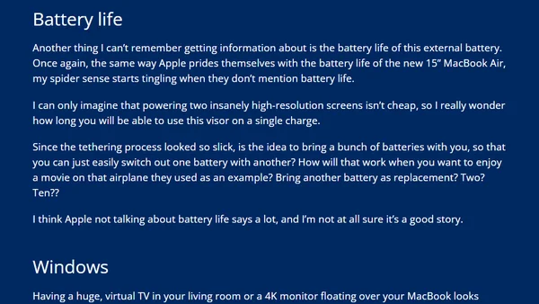 Vision Pro - so many questions