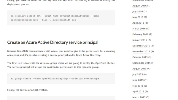 Your enterprise containers orchestrator in the cloud: deploying OpenShift on Azure